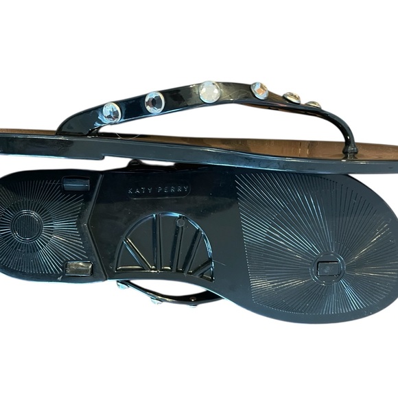 Katy Perry Black Sandal with Rhinestones - Size 8 - Picture 3 of 5